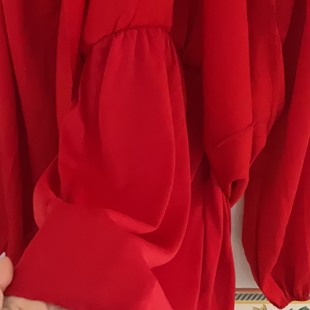 Francesca’s Collections Vibrant Red Dress, Size S - Picture 6 of 10